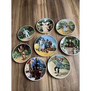Vintage Set of 8 Wizard Of Oz Knowles Limited Edition Complete Plates 1979, Mint